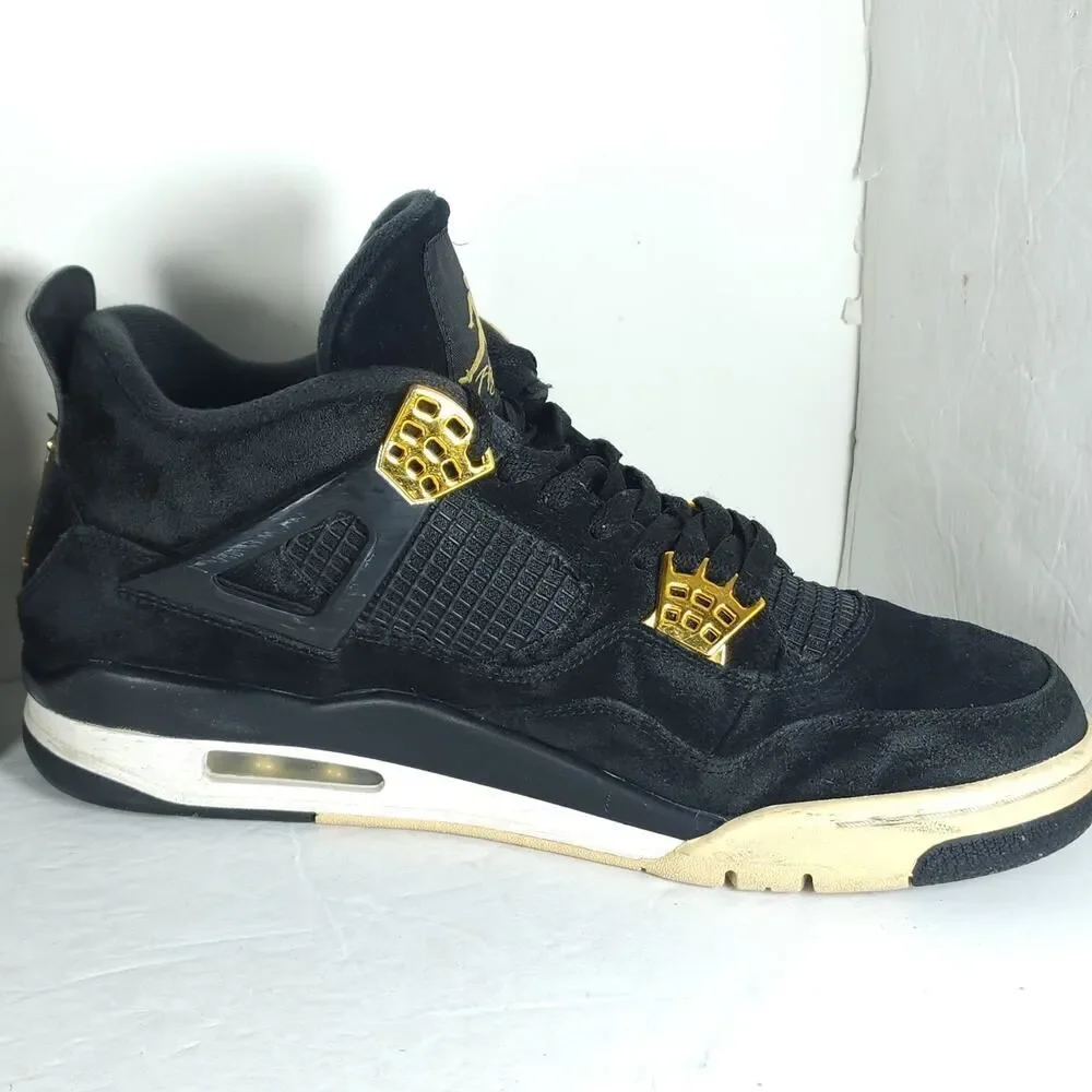 Nike Air Jordan Men’s Retro 4 Royalty 2016 US10,5 Suede Black Athletic Sneakers